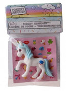 eenhoorn Pocket Unicorn meisjes 7 cm wit/wolkje 2-delig