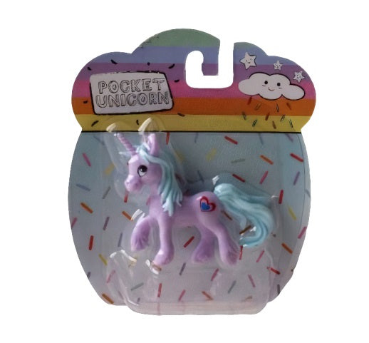 eenhoorn Pocket Unicorn meisjes paars/hartje