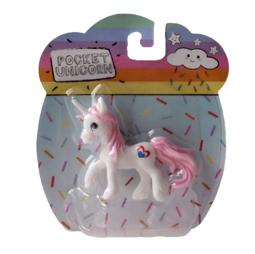 eenhoorn Pocket Unicorn meisjes wit/hartje