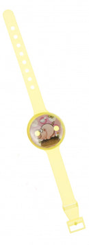 geduldspel doolhof horloge 17 x 3 cm geel