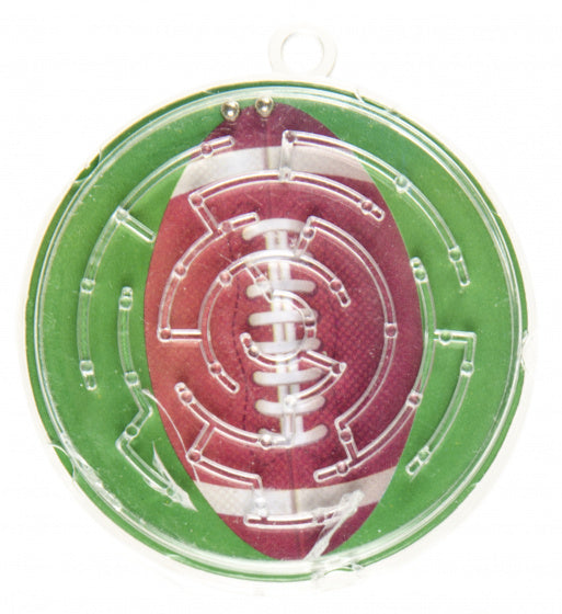 geduldspel doolhof rugby junior 5,5 cm bruin/groen