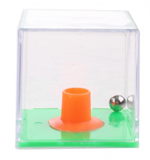 geduldspel in kubus hoedje oranje/groen
