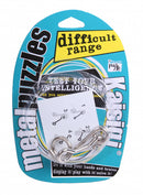 geduldspel metaalpuzzel junior 13,5 cm blauw