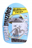 geduldspel metaalpuzzel junior 13,5 cm lichtblauw