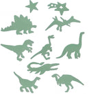 muurstickers Dino glow-in-the-dark 9 cm groen 24-stuks