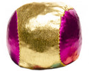 bal voor blikgooien metallic 4 cm roze/goud per stuk