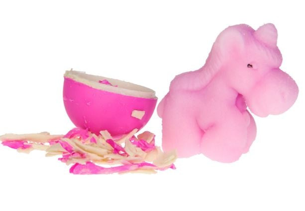groei-ei eenhoorn roze