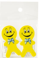 gum poppetjes junior 6 cm rubber geel 2 stuks