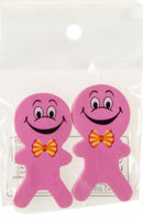 gum poppetjes junior 6 cm rubber roze 2 stuks