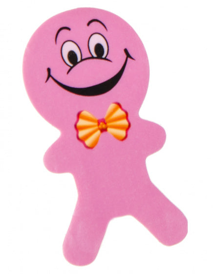 gum poppetjes junior 6 cm rubber roze 2 stuks