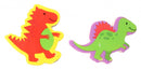 gum tyrannosaurus & spinosaurus 4 cm rood/groen
