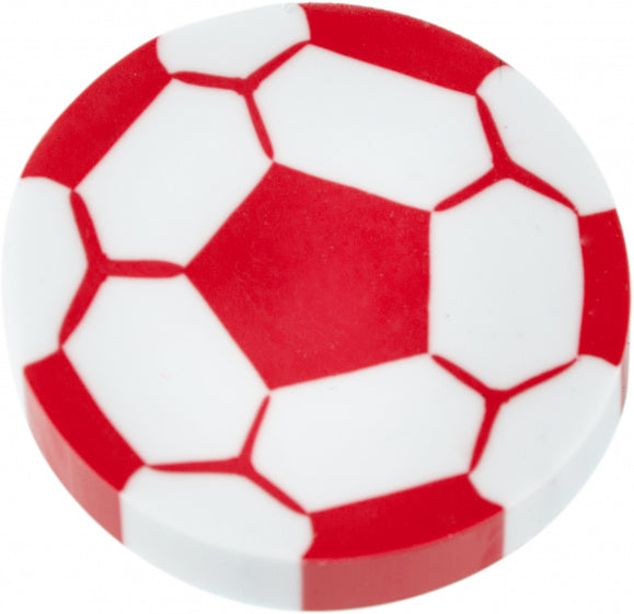 gum voatbal junior 4 cm rubber wit/rood
