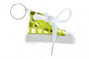 sleutelhanger gymschoen glitter 7 cm geel