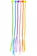 haarvlechtjes met klemmetje 6 stuks 33 cm