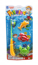 hengelset Fishing junior 14 x 28,5 cm geel 4-delig
