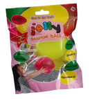 stuiterballon Jelly glow-in-the-dark 15 cm geel