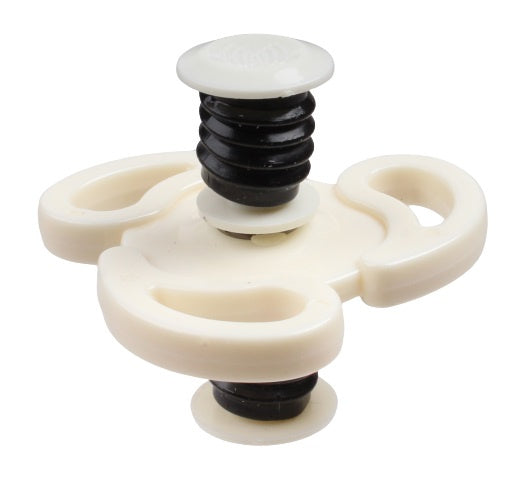 jumping-spinner druppel junior 7,5 cm wit