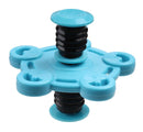 jumping-spinner rondjes junior 7,5 cm blauw