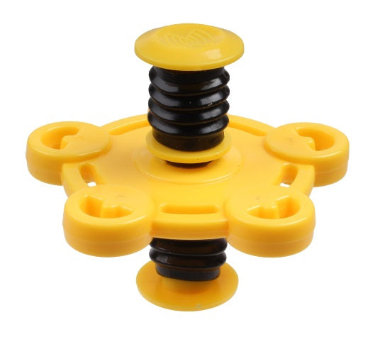 jumping-spinner rondjes junior 7,5 cm geel