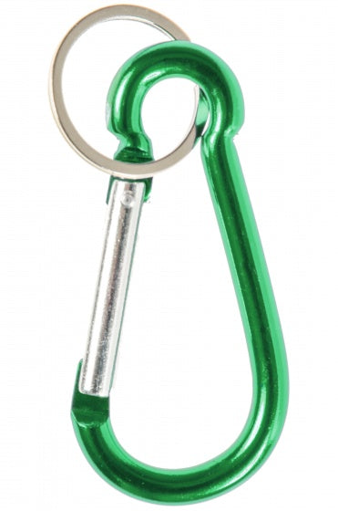 karabijnhaak sleutelhanger 8 cm groen