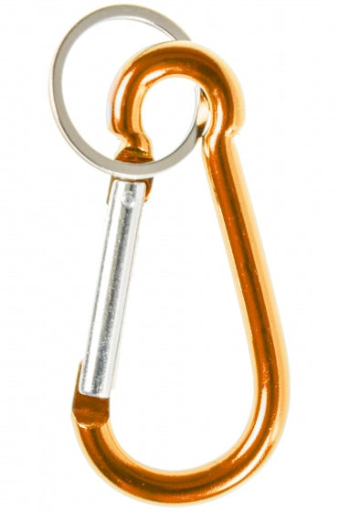 karabijnhaak sleutelhanger 8 cm oranje
