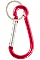 karabijnhaak sleutelhanger 8 cm rood