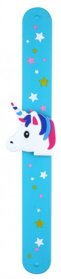 klaparmband Eenhoorn regenboog blauw 22,5 cm