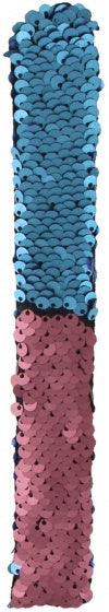 klaparmband pailletten blauw/roze 21 x 3 cm