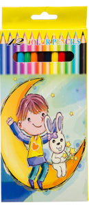 kleurpotloden jongen 18 cm 12 stuks