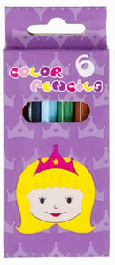 kleurpotloden Prinses 9 cm hout 6 stuks