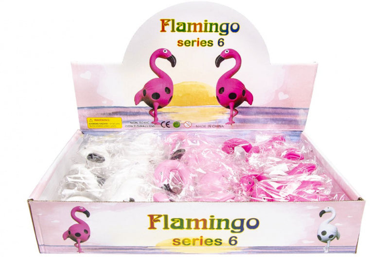 kneedfiguur flamingo junior 12 x 7 cm wit
