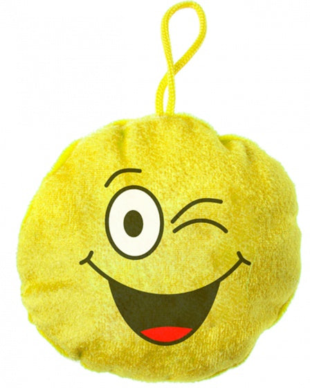 knuffel-emoji knipoog geel 10 cm