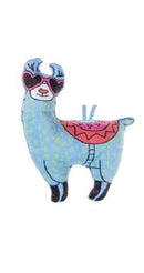 knuffel alpaca junior 19 cm pluche blauw