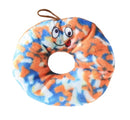 knuffel donut junior 15 cm pluche oranje/blauw