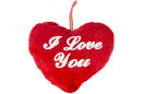 knuffel hart I love you 14 cm rood
