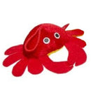 knuffel krab 15 cm pluche rood