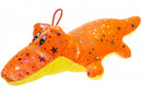 Knuffel krokodil oranje 30 cm