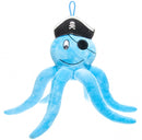 knuffel octopus 28 cm blauw