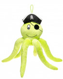 knuffel octopus 28 cm groen