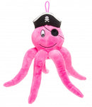 knuffel octopus 28 cm roze