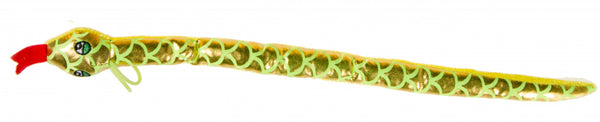 knuffel slang junior 40 cm pluche goud/groen