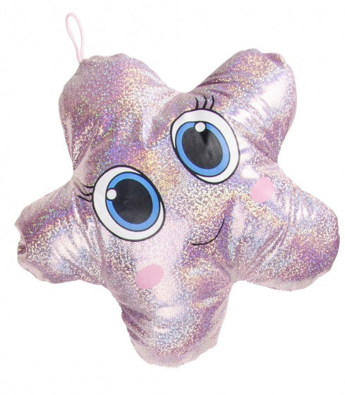 knuffel-ster glitter 15 cm roze
