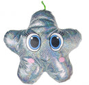 knuffel-ster glitter 15 cm zilver