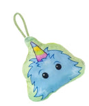 knuffel trol junior 10 x 8 cm pluche blauw/groen