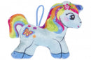 knuffeleenhoorn regenboog blauw 12 cm