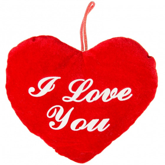 knuffelhart I love you 20 cm rood