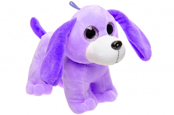 knuffelhond paars 22 cm