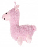 knuffellama pluche 16 cm roze