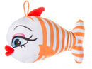 knuffelvis met lus 24 cm oranje