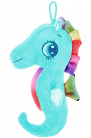 knuffelzeepaard regenboog 22 cm blauw